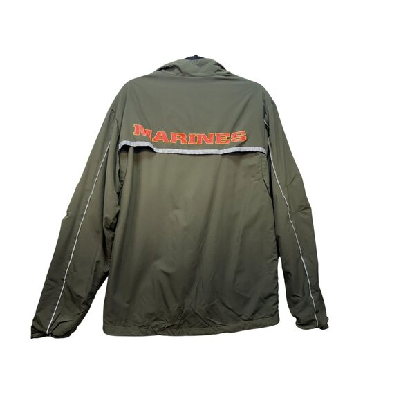 New Balance Mens Semper Fidelis Marine Corps Jacket Medium Long Olive Green - Picture 9 of 12